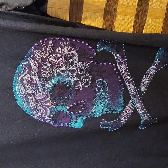 NWOT!  Custom diamond skull top goth - Picture 3 of 8